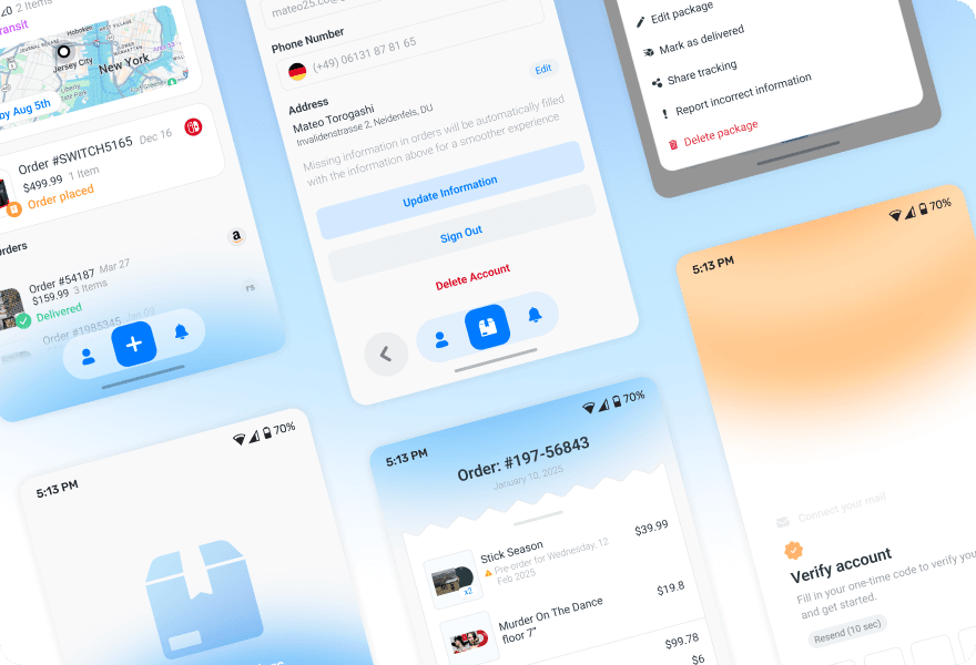 Order tracking project preview